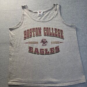 Vintage Boston College Eagles Tank Top Gray Mens Large TNT Trau & Loevner